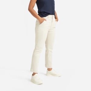 Everlane slim-leg crop light tan off white, size 4 short, worn once